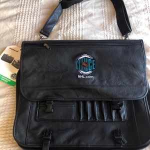 Monarch Expandable flap over portfolio Westwood black bag